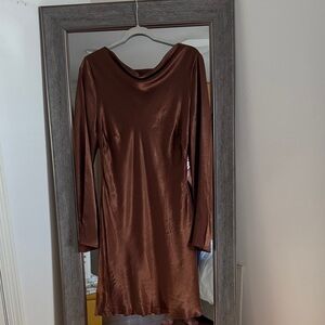New Anthropology Large 100% Viscose brown dress🍀🍀🍀